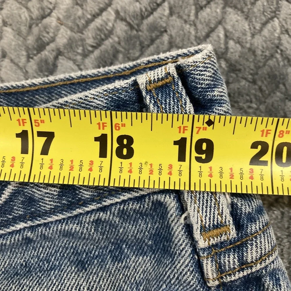 Carhartt Relaxed Fit Denim Jeans Mens 42x30 Light Wash Distressed Workwear USA